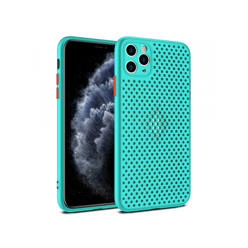 Nutitelefoni tagakaas Samsung Galaxy A21S Hingamine Türkiissinine