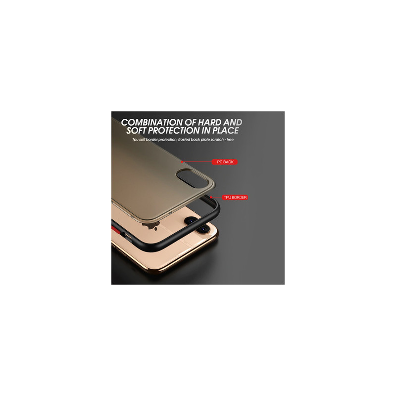 Viedtālruņa aizmugurējais vāciņš Xiaomi Redmi 9A / 9AT / 9i Color Button Bumper Caurspīdīga, Balta