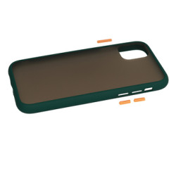 Viedtālruņa aizmugurējais vāciņš Xiaomi Redmi 9A / 9AT / 9i Color Button Bumper Green, Transparent