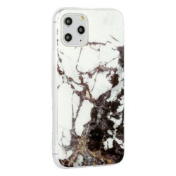 Viedtālruņa aizmugurējais vāciņš Xiaomi Redmi 9 / 9 Prime Marble Glitter Design 2 White, With Design