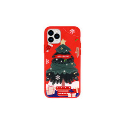 Viedtālruņa aizmugurējais vāciņš Apple iPhone XR Christmas Design 6 Red, With Design