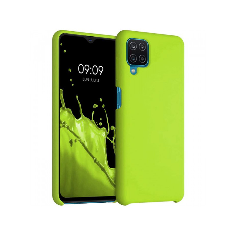 Viedtālruņa aizmugurējais vāciņš Samsung Galaxy A12 Silicone Lite Gaiši zaļa
