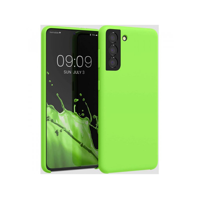 Viedtālruņa aizmugurējais vāciņš Samsung Galaxy S21 FE Silicone Lite Gaiši zaļa