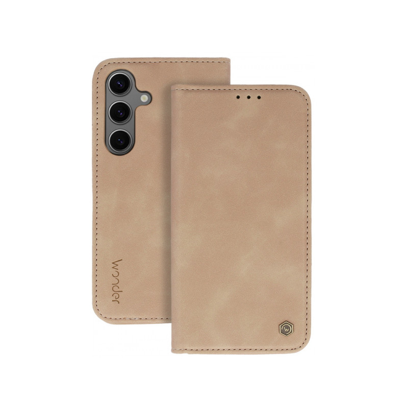 Viedtālruņa atveramais maciņš Samsung Galaxy A17 Wonder Prime Case Beža