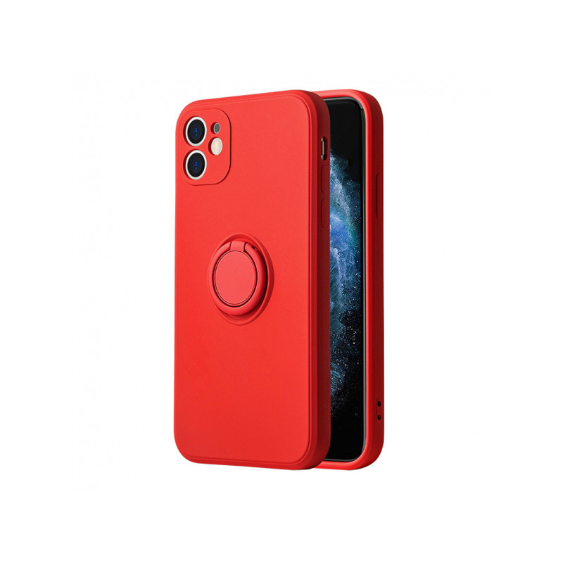 Viedtālruņa aizmugurējais vāciņš Apple iPhone 7 / 8 / SE 20 / SE 22 Silicone Ring Sarkana