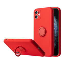 Viedtālruņa aizmugurējais vāciņš Apple iPhone 11 Silicone Ring Red