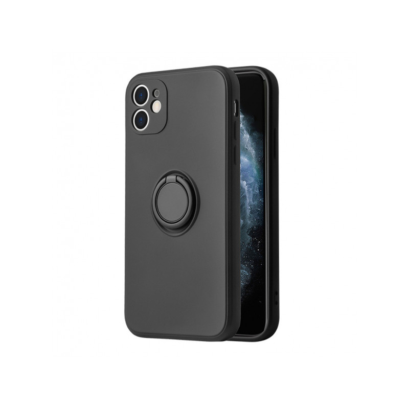 Viedtālruņa aizmugurējais vāciņš Xiaomi Redmi 9 / 9 Prime Silicone Ring Melna