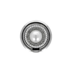Viedtālruņa pirkstu turētājs Ring Pearl Silver, With Design