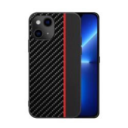 Viedtālruņa aizmugurējais vāciņš Samsung Galaxy A13 5G Moto Carbon Red Stripe Black