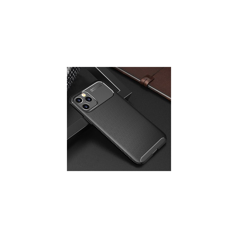 Viedtālruņa aizmugurējais vāciņš Samsung Galaxy A12 Carbon Elite Black