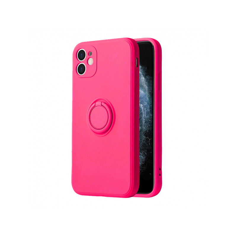Viedtālruņa aizmugurējais vāciņš Apple iPhone 7 / 8 / SE 20 / SE 22 Silicone Ring Rozā