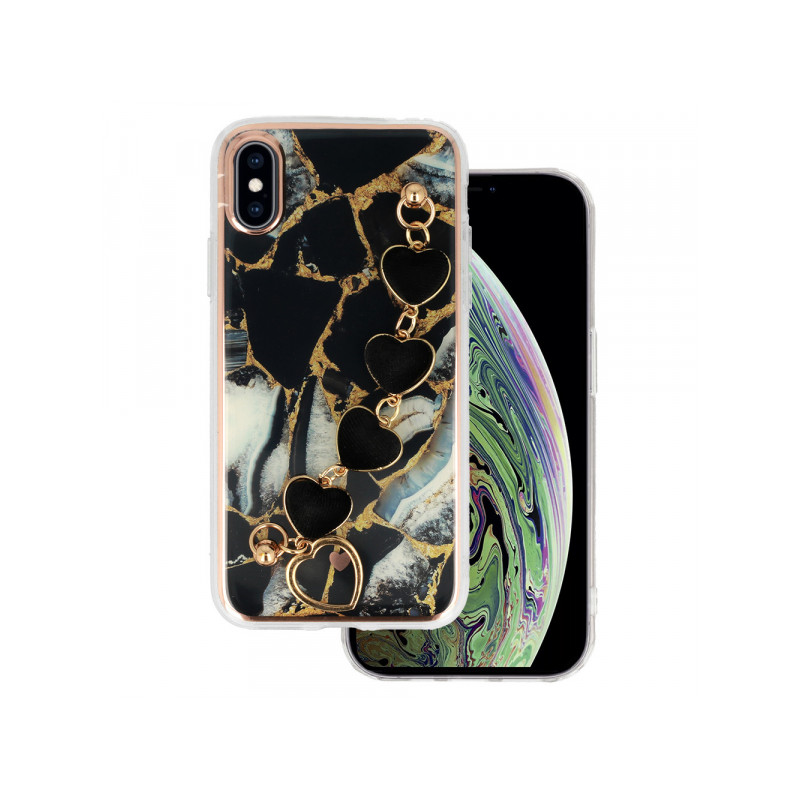 Viedtālruņa aizmugurējais vāciņš Apple iPhone X/XS Trend design 1 Melna