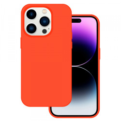 Viedtālruņa aizmugurējais vāciņš Apple iPhone 14 Pro Silicone Premium Oranža