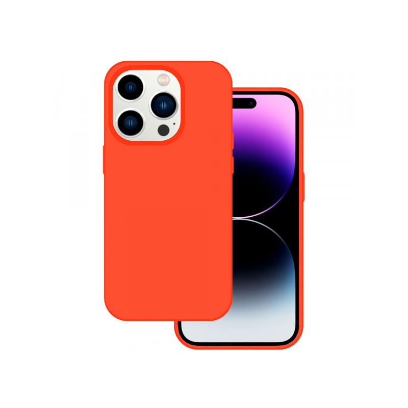 Nutitelefoni tagakaas Õun iPhone 14 Pro Max Silikoon Premium Oranž