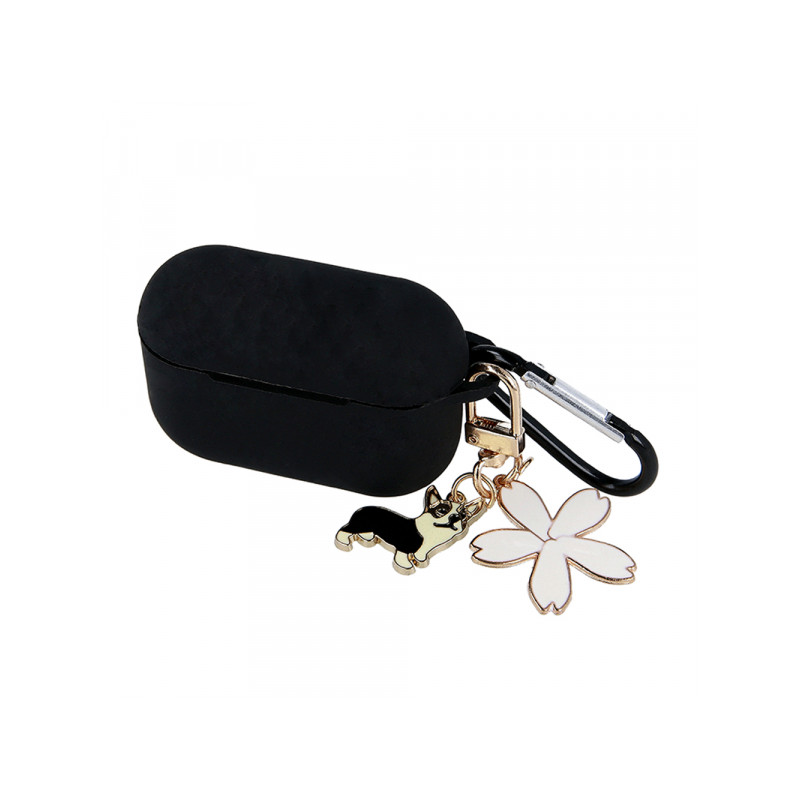 Bezvadu austiņu apvalks Apple Silicone case Melna