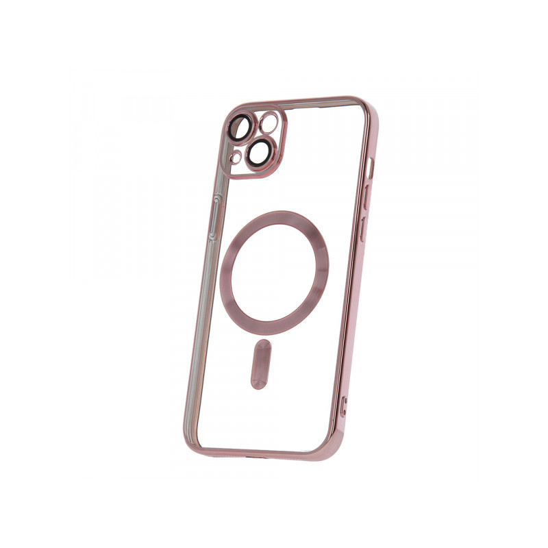 Viedtālruņa aizmugurējais vāciņš Apple iPhone 14 Plus Color Chrome Magsafe Rose Gold, Transparent