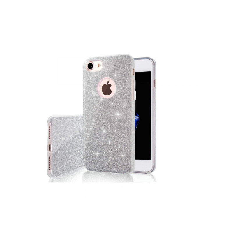 Viedtālruņa aizmugurējais vāciņš Samsung Galaxy S21 Glitter 3 in 1 Sudraba