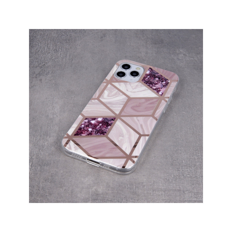 Nutitelefoni tagakaas Samsung Galaxy A20E Geomeetriline marmor Pehme roosa, Disaini järgi