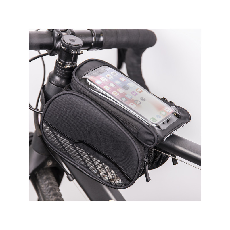 Viedtālruņa turētājs velo/moto Bicycle frame bag Melna