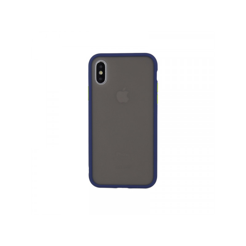 Viedtālruņa aizmugurējais vāciņš Samsung Galaxy A12 Colored Buttons Blue, Transparent