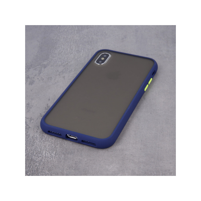 Viedtālruņa aizmugurējais vāciņš Apple iPhone 12 Pro Colored Buttons Blue, Transparent