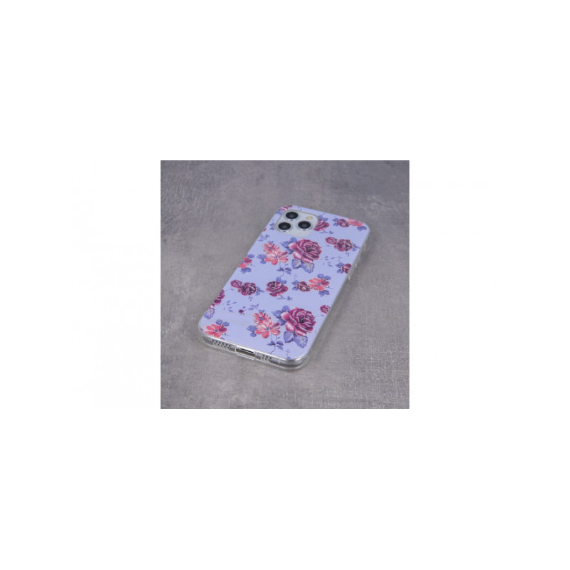 Viedtālruņa aizmugurējais vāciņš Samsung Galaxy S21 FE Ultra Trendy Flowers 2 Gaiši violeta, Ar Dizainu