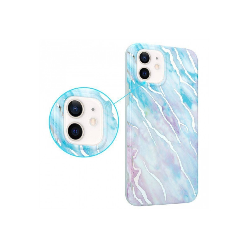 Viedtālruņa aizmugurējais vāciņš Samsung Galaxy A53 5G Marble Light Blue, With Design