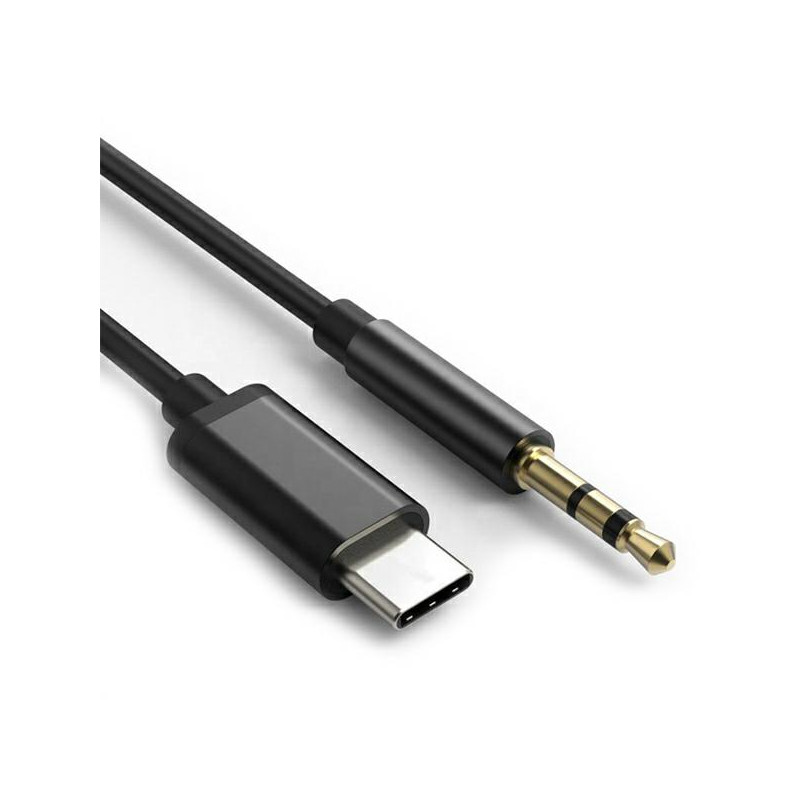 Audio kabelis Digital Audio 3,5mm to Type-C Melna