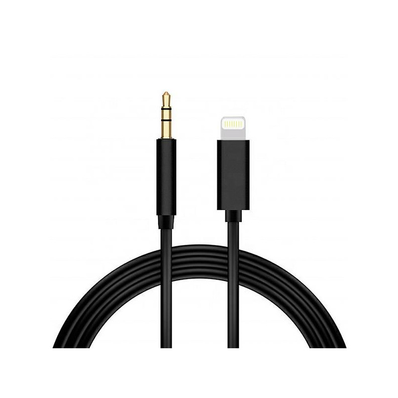 Audio kabelis Digital Audio 3,5mm to Lightning Melna