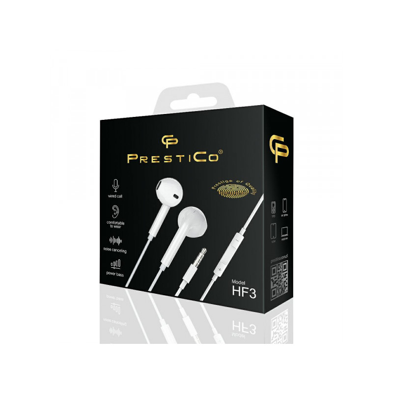 Austiņas ar vadu HF3 3,5mm Balta