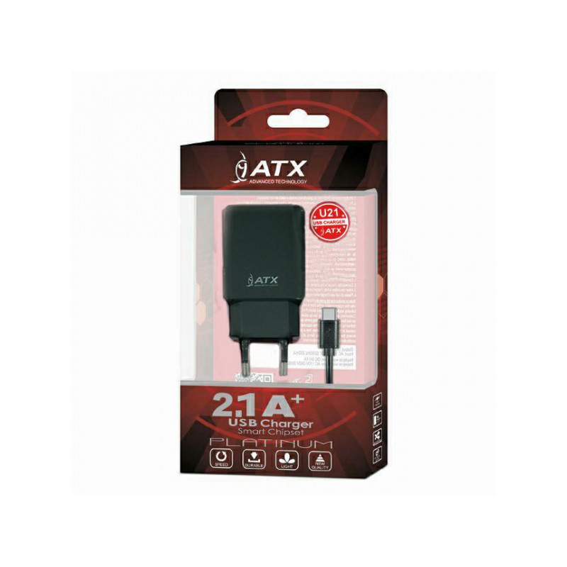 Laadimiskomplekt U21 pluss C-tüüpi kaabel Must