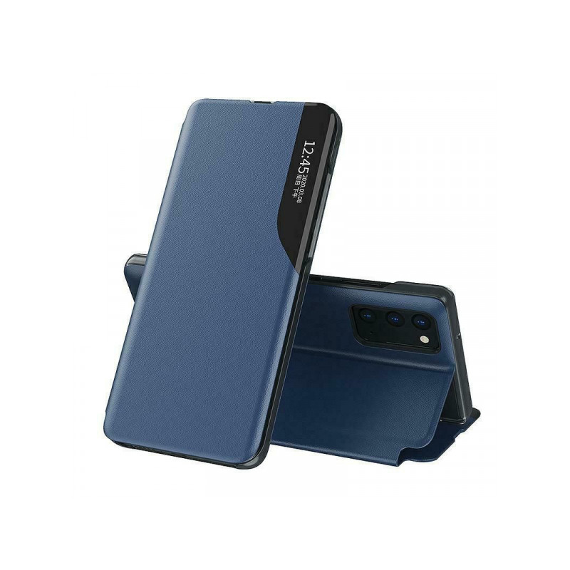 Nutitelefoni klapiümbris Samsung Galaxy S21 Nutikas klapp Tumesinine