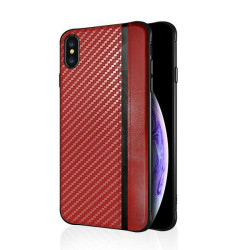 Viedtālruņa aizmugurējais vāciņš Xiaomi Redmi Note 8 Pro Mulsae Carbon Red, With Design