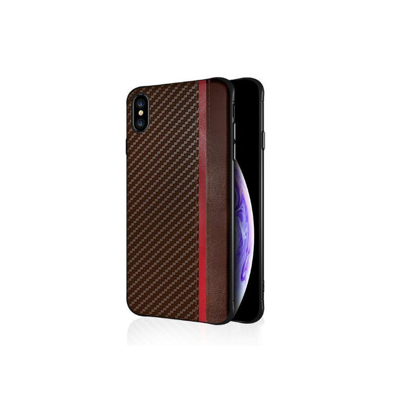 Viedtālruņa aizmugurējais vāciņš Huawei P30 Mulsae Carbon Brūna, Ar Dizainu