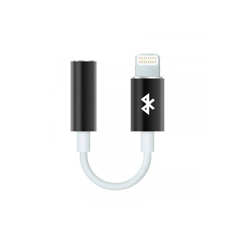 Helikaabli muundur Adapter 11cm 3,5mm Lightningile Must