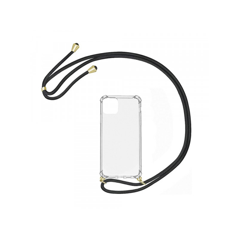 Viedtālruņa aizmugurējais vāciņš Huawei P Smart 2019 Rope Melna, Caurspīdīga