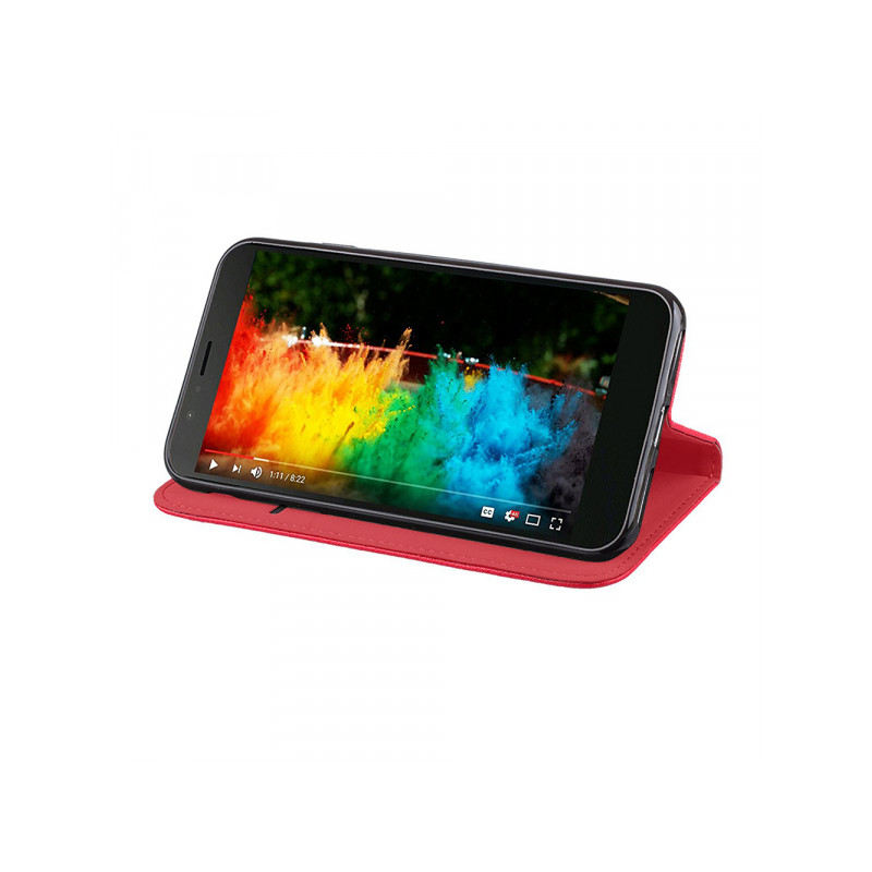 Nutitelefoni klapiümbris Xiaomi Mi 10T Lite Nutikas magnet Punane