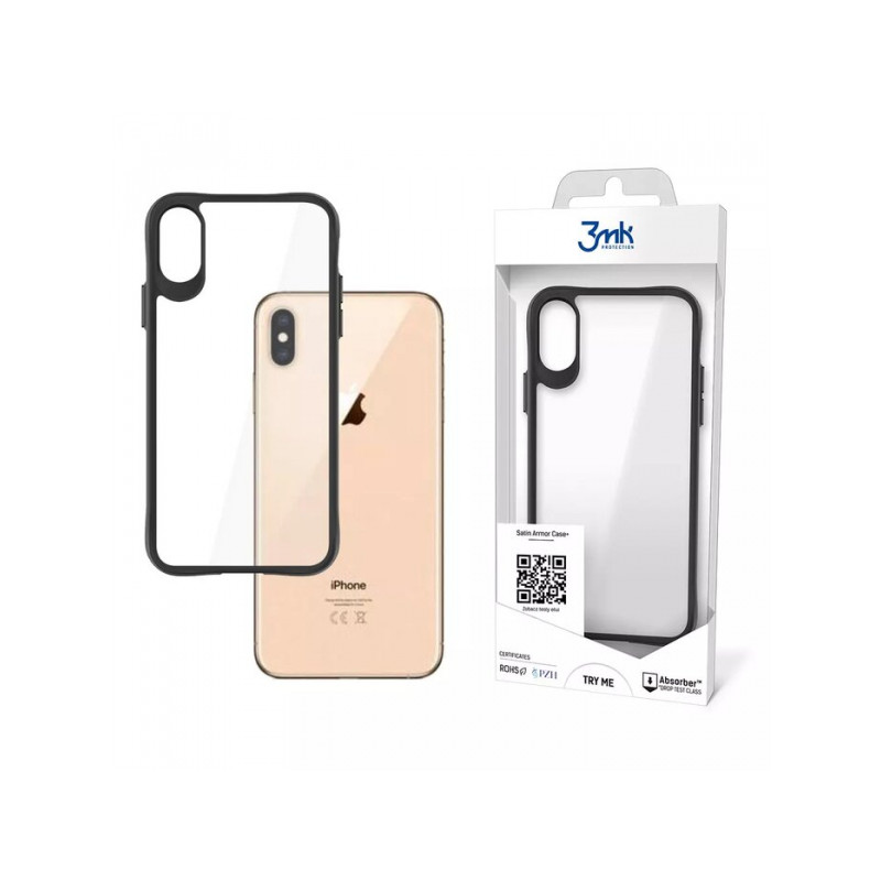 Viedtālruņa aizmugurējais vāciņš Apple iPhone XS Max Satin Armor Case + Caurspīdīga