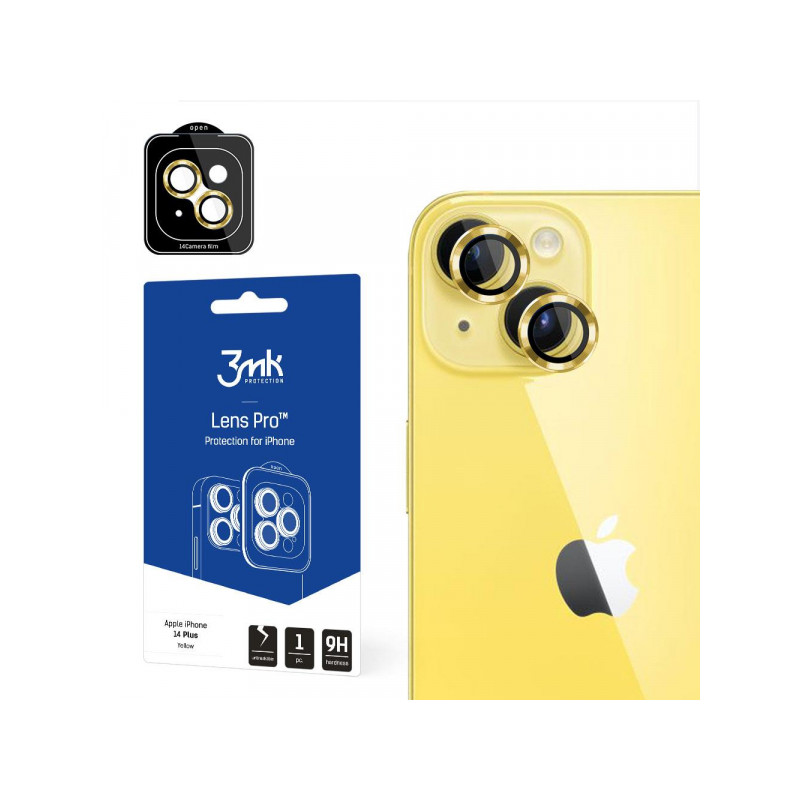 Viedtālruņa kameras aizsargstikls Apple Iphone 15 Lens Pro Yellow