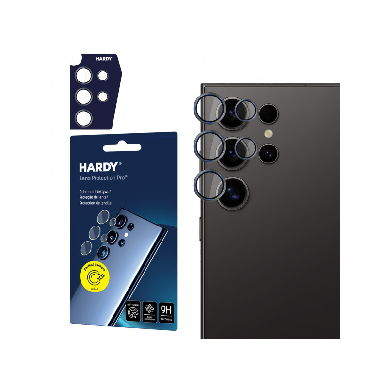 Viedtālruņa kameras aizsargstikls Samsung Galaxy S24 Ultra Hardy Lens Melna