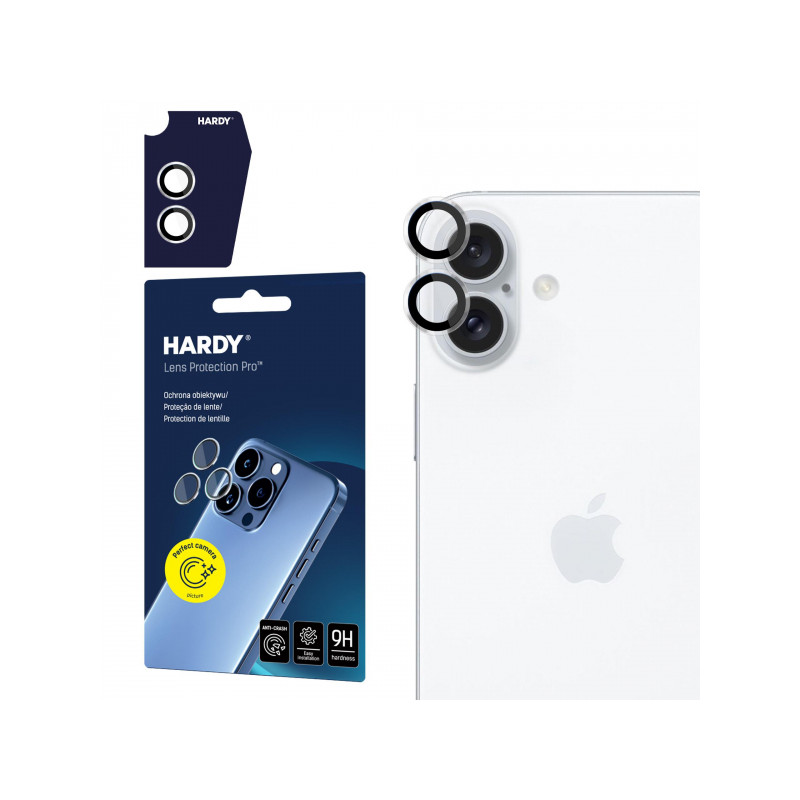 Viedtālruņa kameras aizsargstikls Apple Iphone 16 Plus Hardy Lens Caurspīdīga