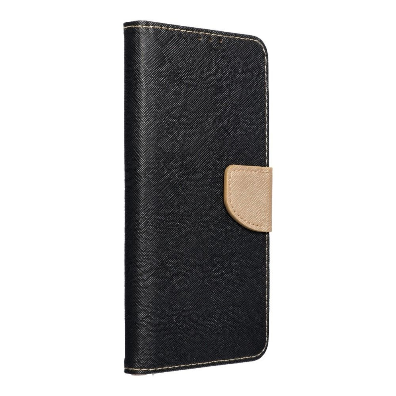 Viedtālruņa atveramais maciņš Xiaomi Redmi 9A / 9AT / 9i Fancy Book Melna, Zelta