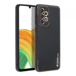 Viedtālruņa aizmugurējais vāciņš Samsung Galaxy A33 5G Leather Black