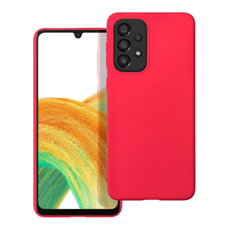 Viedtālruņa aizmugurējais vāciņš Samsung Galaxy A33 5G Soft Sarkana