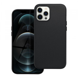 Viedtālruņa aizmugurējais vāciņš Apple iPhone 13 Pro Max Leather Mag Black