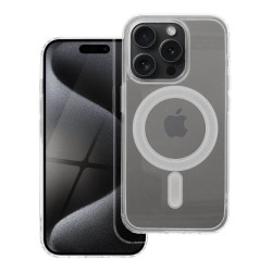 Viedtālruņa aizmugurējais vāciņš Apple iPhone 15 Pro Mag Cover Transparent