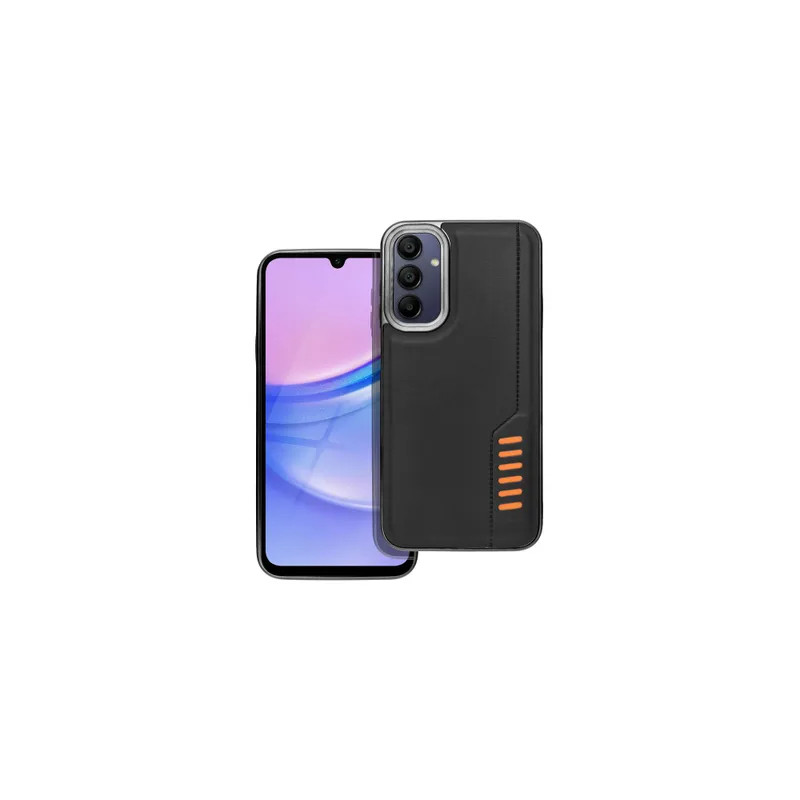 Viedtālruņa aizmugurējais vāciņš Samsung Galaxy A15 5G Milano case Melna