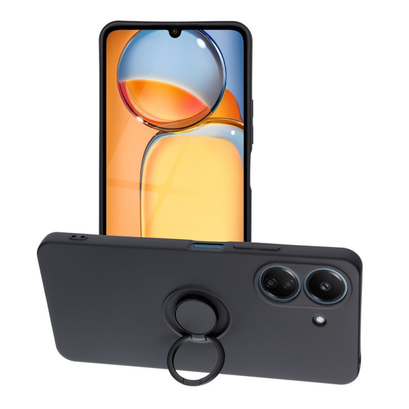 Viedtālruņa aizmugurējais vāciņš Xiaomi Redmi 13C Silicone Ring Black