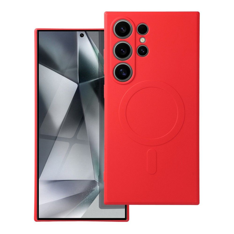 Nutitelefoni tagakaas Samsung Galaxy S24 Ultra Silicon Magi ümbris Punane