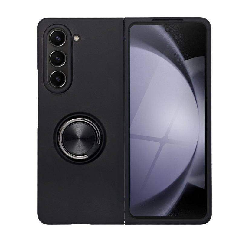 Nutitelefoni klapiümbris Samsung Galaxy Z Fold 5 5G Silikoonrõngas Must